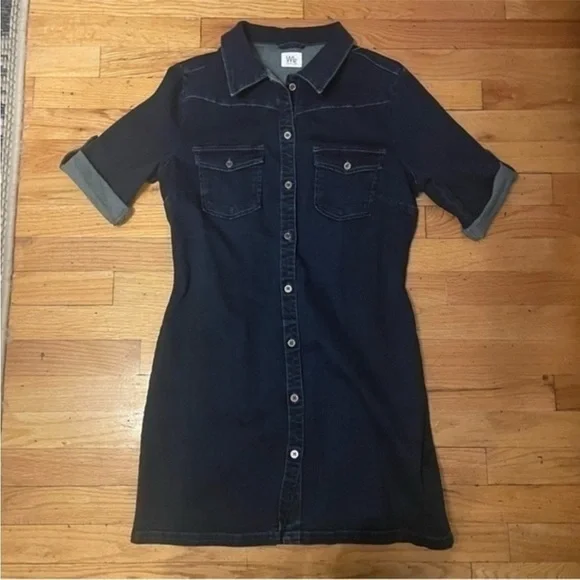 WashLab Denim Dress Size Medium - Picture 2 of 7